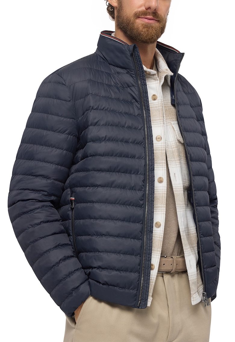Капитонирано зимно яке Warren с джобове встрани - Тъмносин Geox