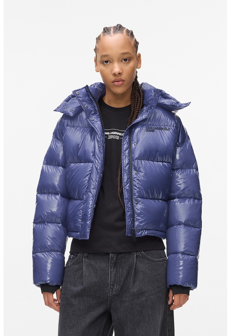 Капитонирано зимно яке - Индигово синьо KARL LAGERFELD JEANS