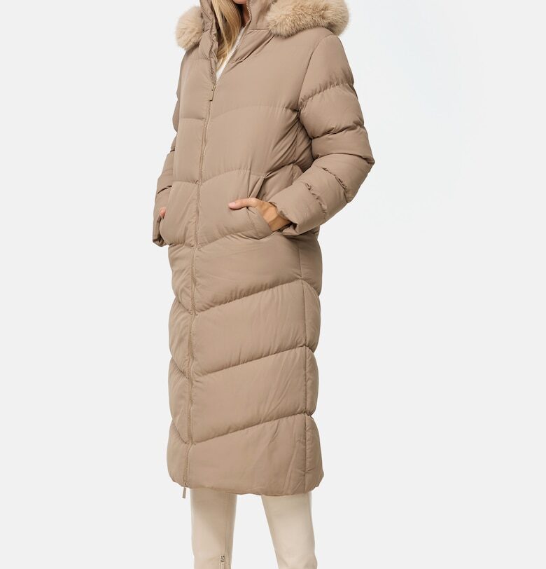 Капитонирано зимно яке - Кафяв/Бежов Threadbare