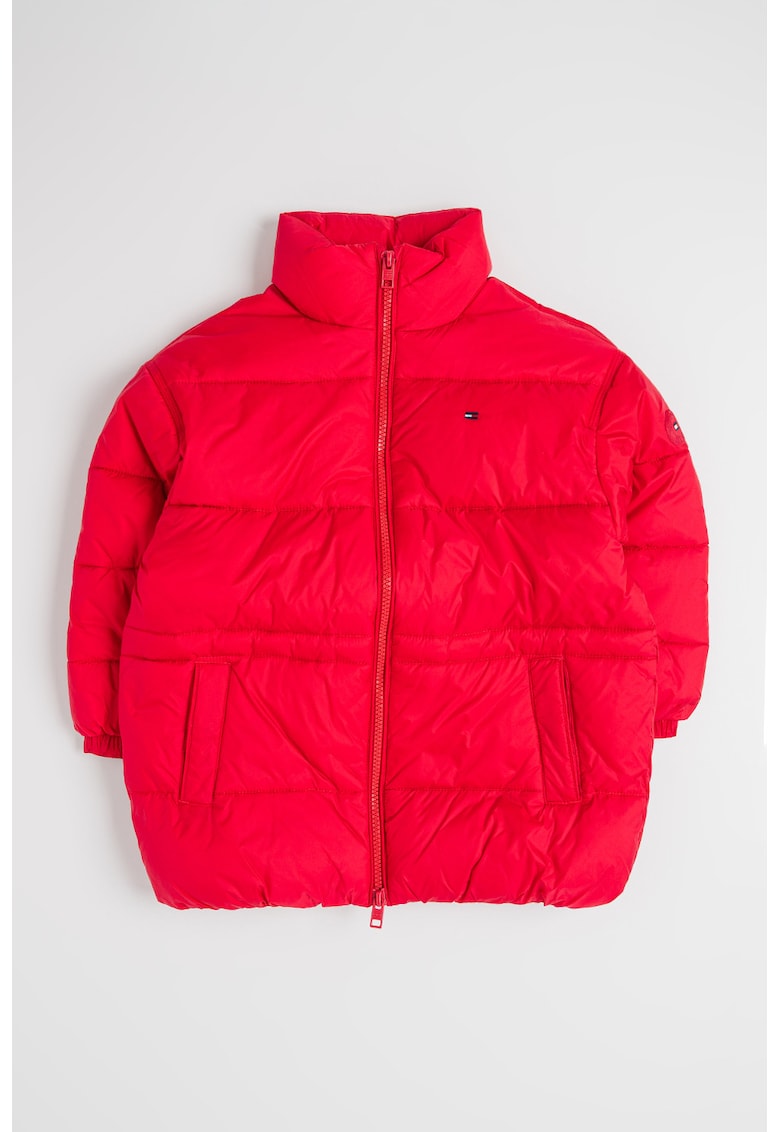 Капитонирано зимно яке с висока яка - Малина Tommy Hilfiger