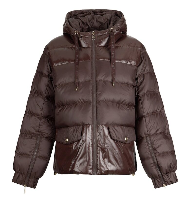 Капитонирано зимно яке с джобове с капаче - Кафяв Liu Jo