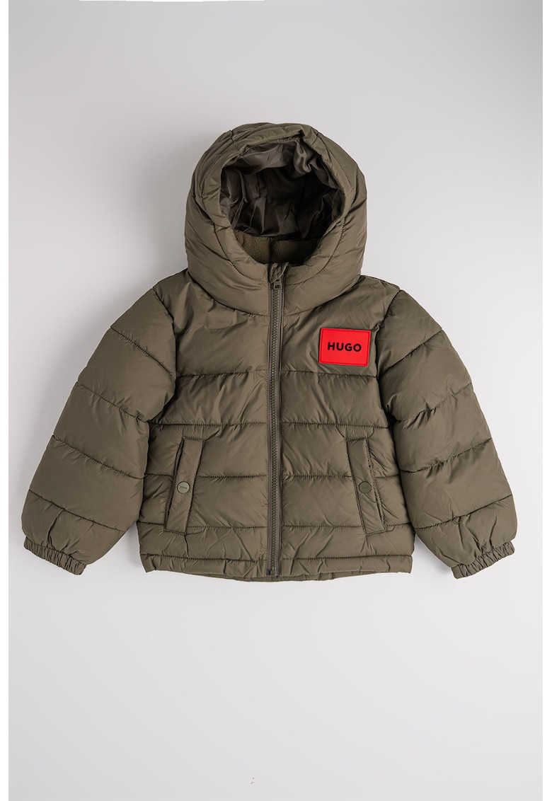 Капитонирано зимно яке с качулка - Зелени аспержи HUGO