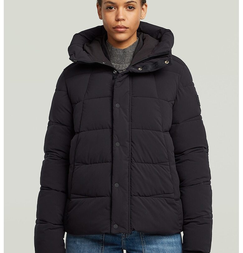 Капитонирано зимно яке с качулка - Черен G-STAR