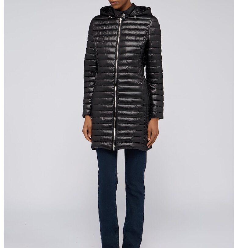 Капитонирано зимно яке с качулка - Черен Trussardi