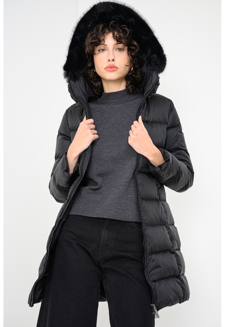 Капитонирано зимно яке с пухена вата - Черен Colmar