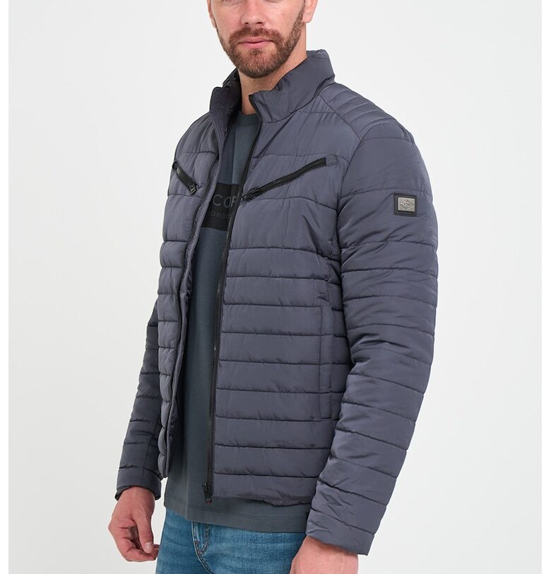 Капитонирано зимно яке с цип - Въглен сиво Lee Cooper