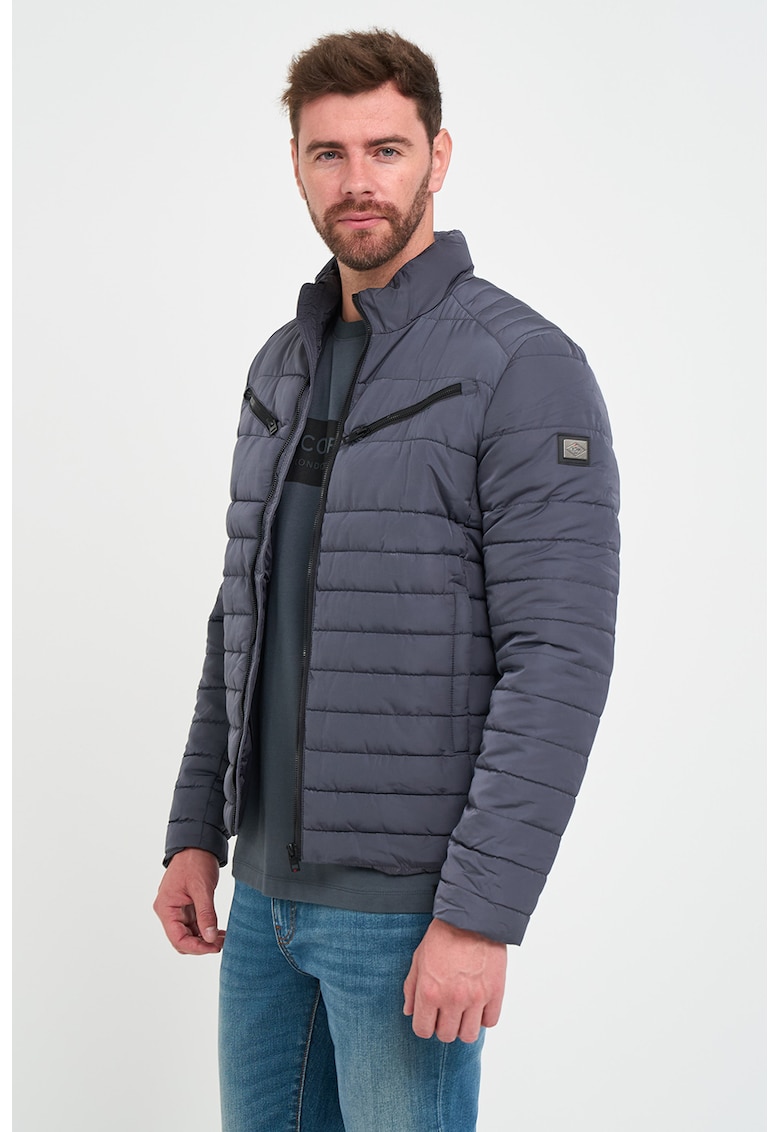 Капитонирано зимно яке с цип - Въглен сиво Lee Cooper