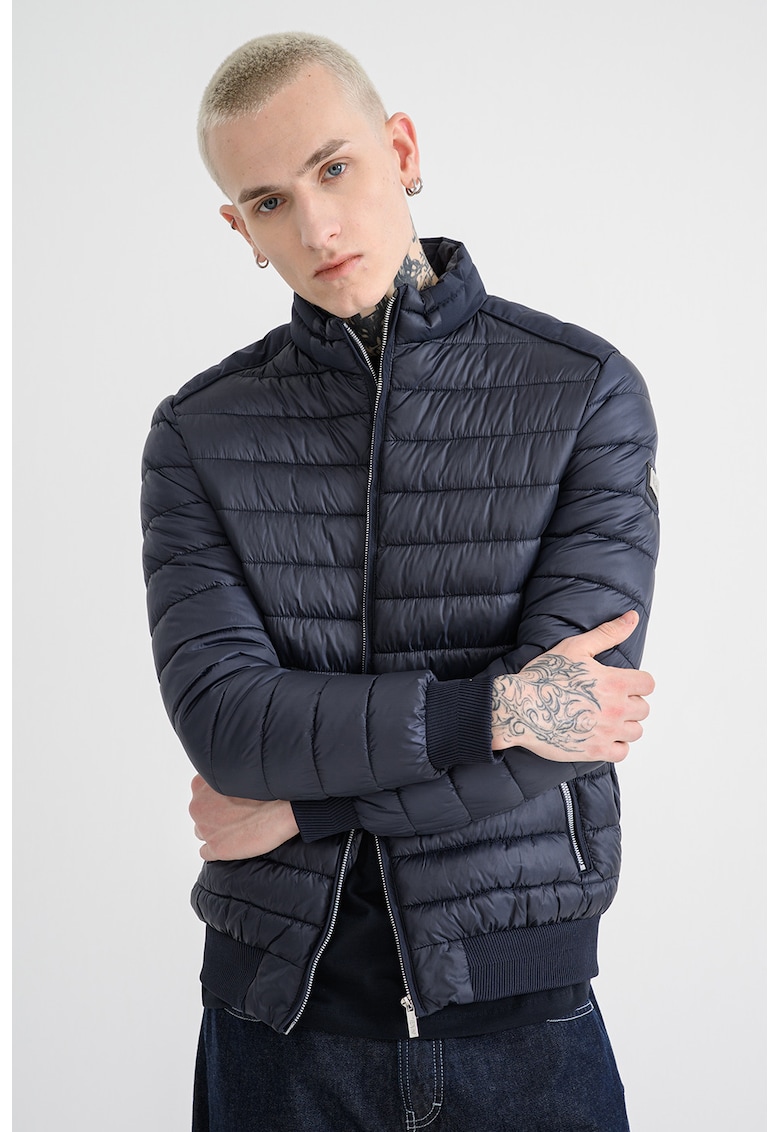 Капитонирано зимно яке с цип - Тъмносин Karl Lagerfeld