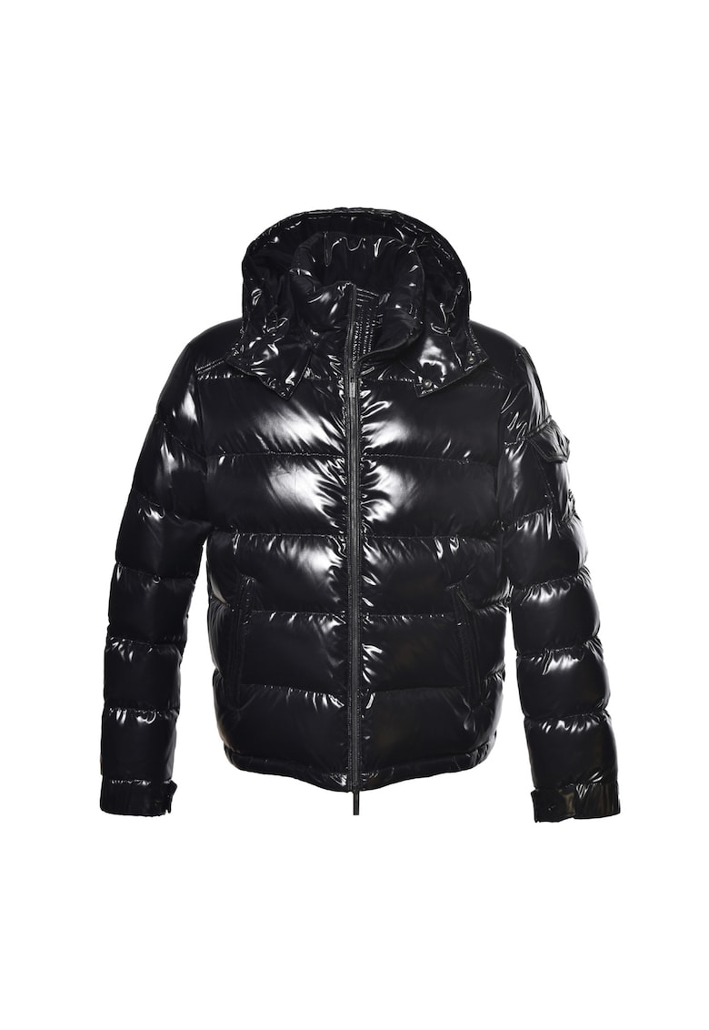 Капитонирано зимно яке с цип - Черен Baldinini