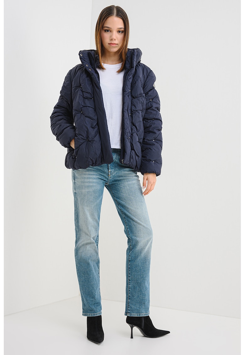 Капитонирано късо яке Berola с капси - Тъмносин Geo Norway