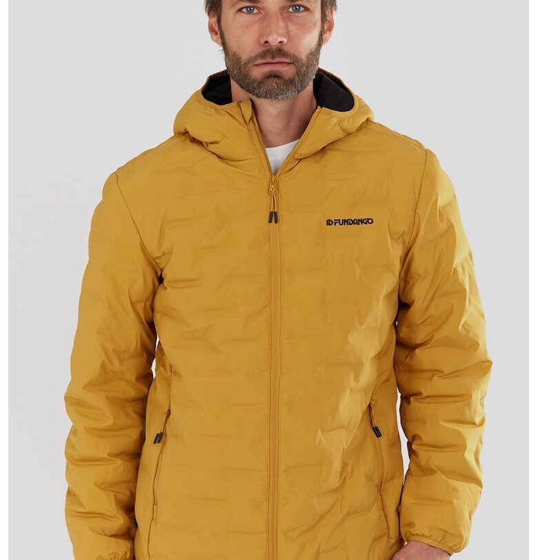 Капитонирано трекинг яке Smoke с качулка - Оранжев Fundango