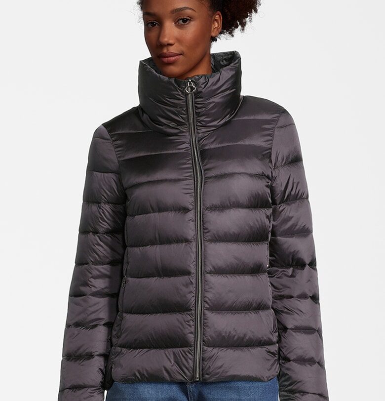 Капитонирано яке 50489 с цип - Антрацитно сиво New View