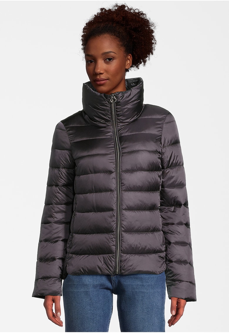 Капитонирано яке 50489 с цип - Антрацитно сиво New View