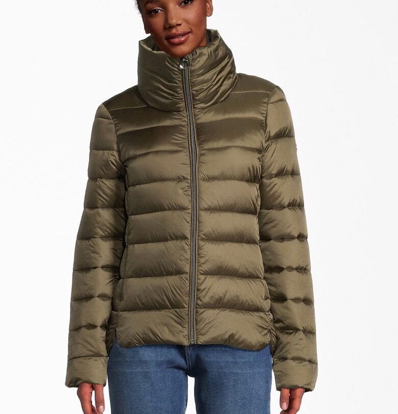 Капитонирано яке 50491 с цип - Зелен New View