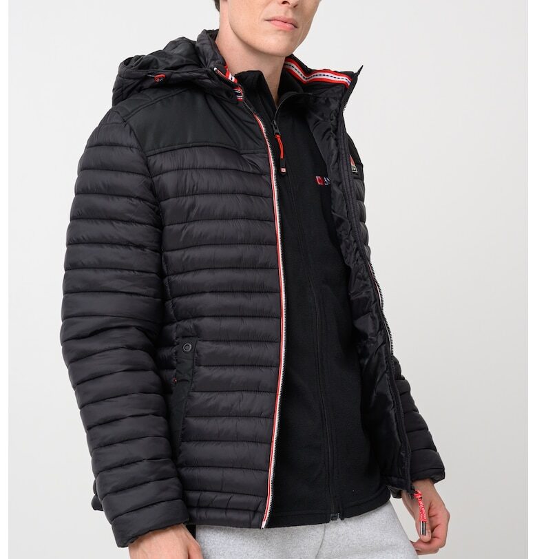 Капитонирано яке Adalmeak с отделяща се качулка - Черен Canadian Peak