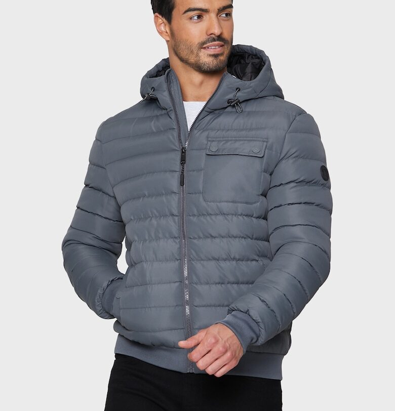 Капитонирано яке Bescot 2231 с джобове с капаче - Въглен сиво Threadbare