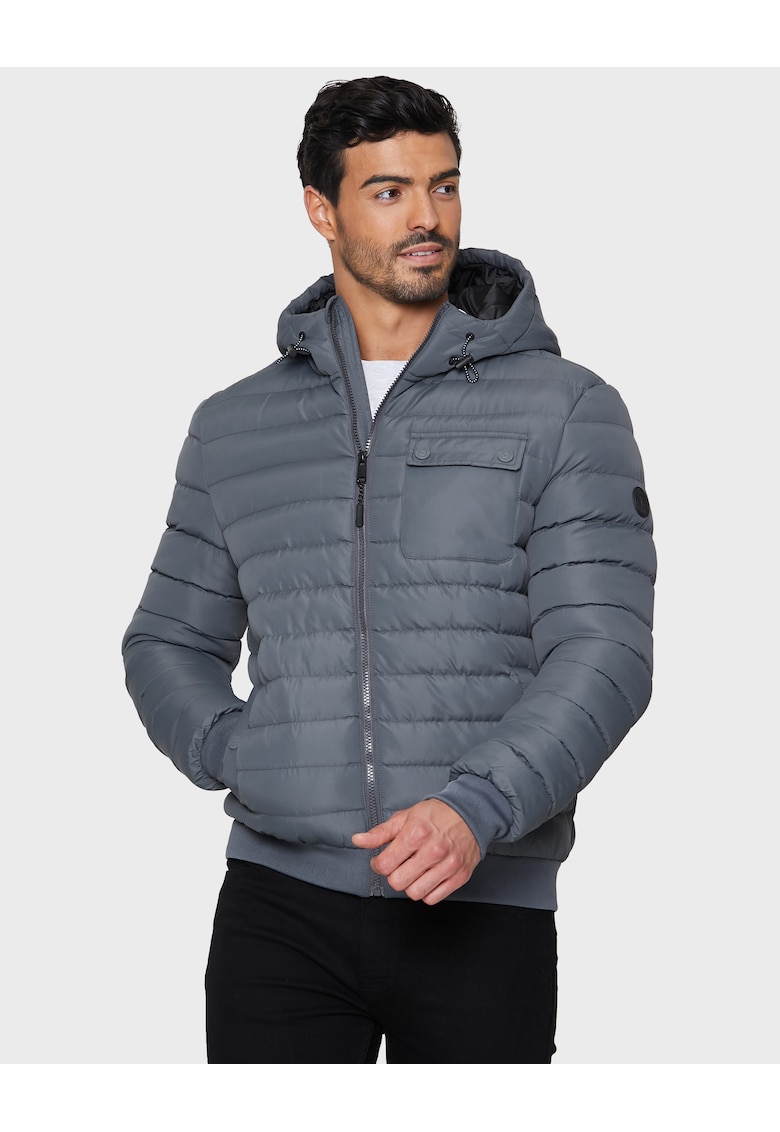 Капитонирано яке Bescot 2231 с джобове с капаче - Въглен сиво Threadbare