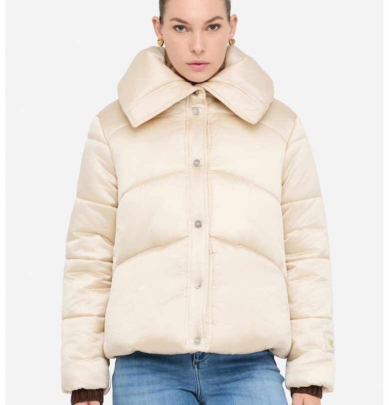 Капитонирано яке с висока яка - Светло бежово Liu Jo