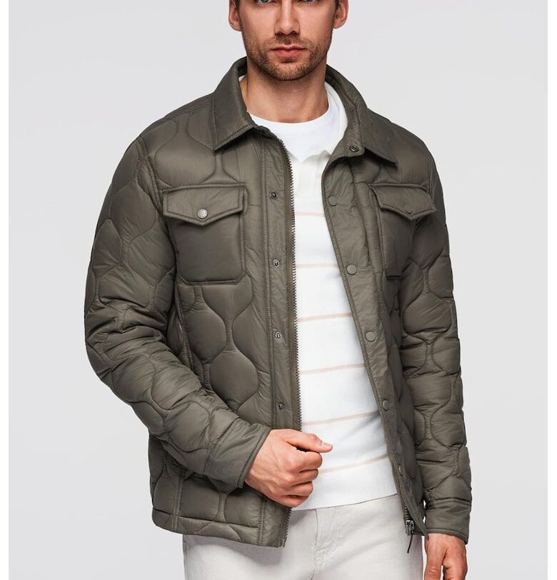 Капитонирано яке с джобове - Каки OMBRE