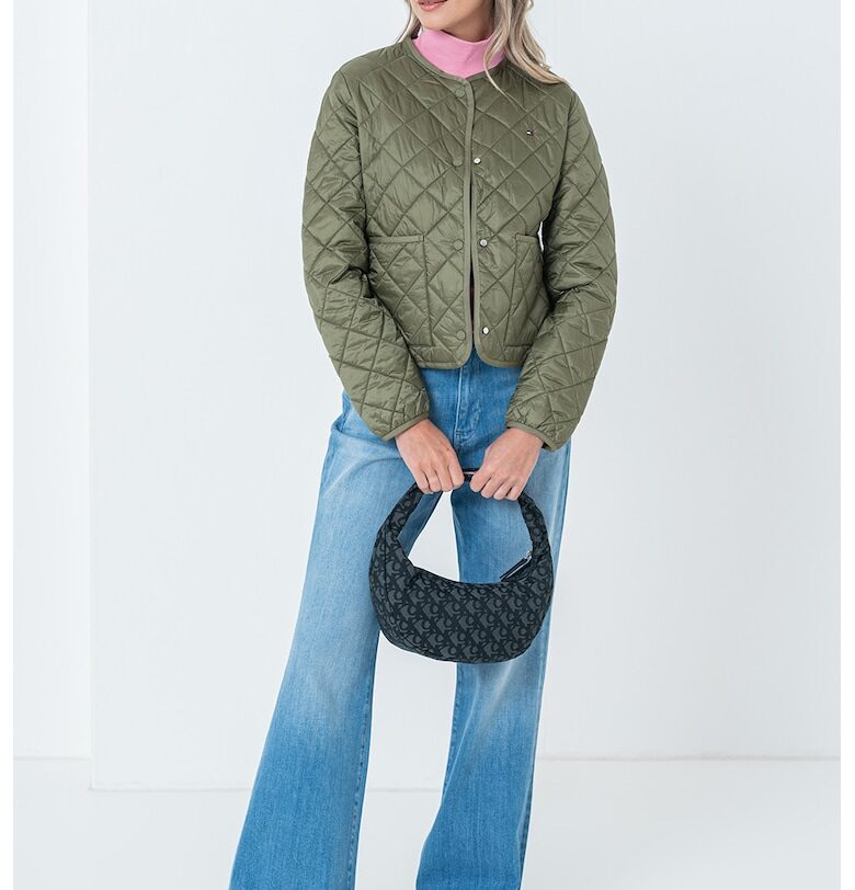 Капитонирано яке с джобове - Маслинено зелено Tommy Hilfiger