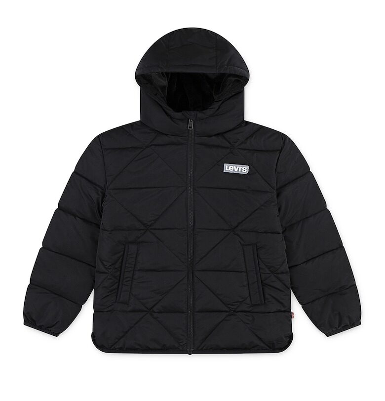 Капитонирано яке с качулка - Черен Levis