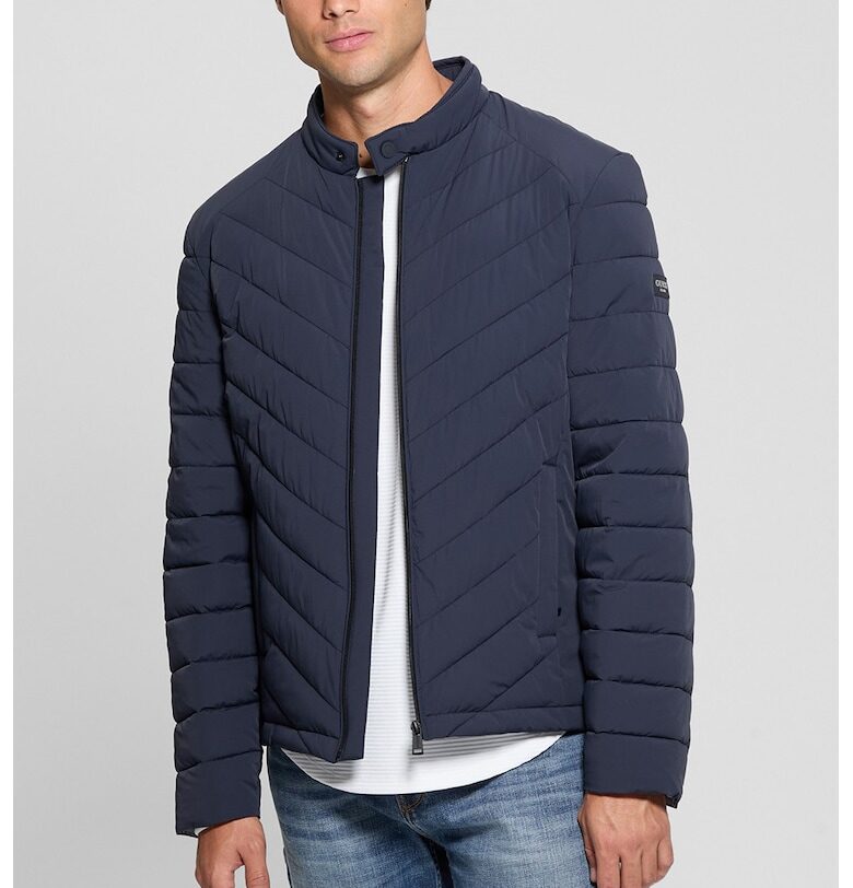 Капитонирано яке с цип - Тъмносин GUESS