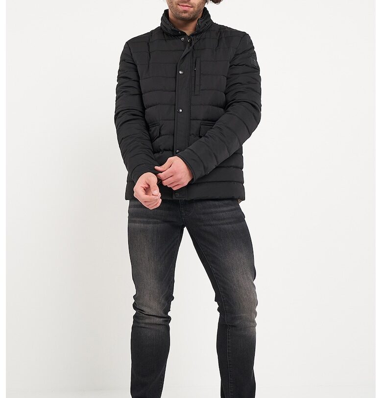 Капитонирано яке с цип - Черен Timeout