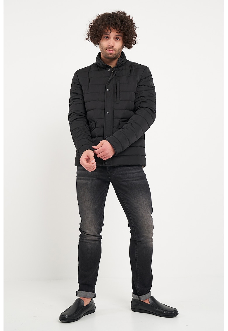 Капитонирано яке с цип - Черен Timeout