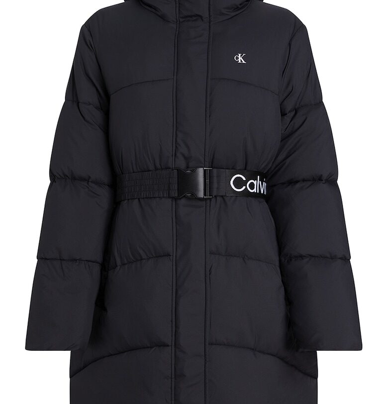 Капитонрано зимно яке с качулка - Черен CALVIN KLEIN JEANS