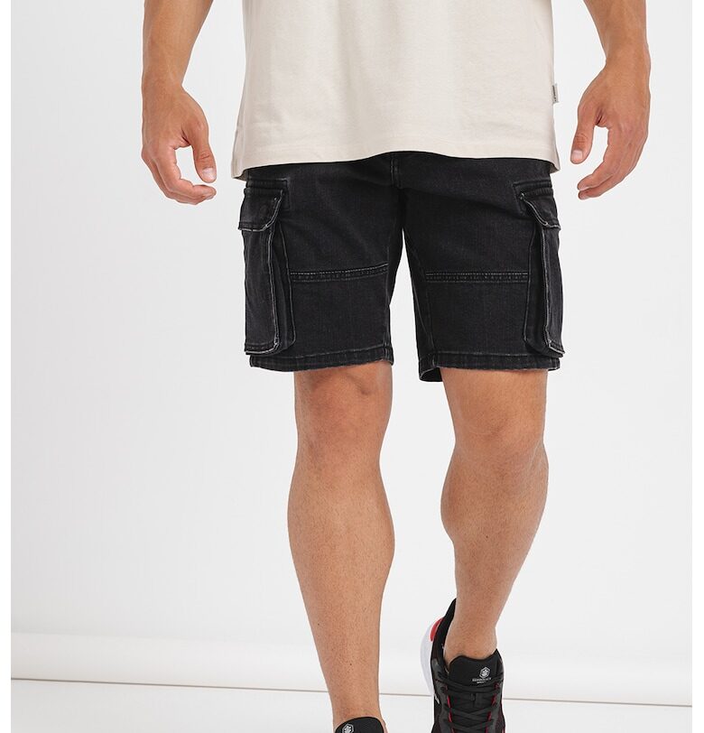 Карго бермуди от деним - Черен Only  Sons