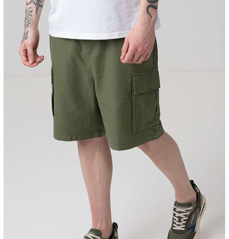 Карго бермуди с лен - Зелен Scotch  Soda