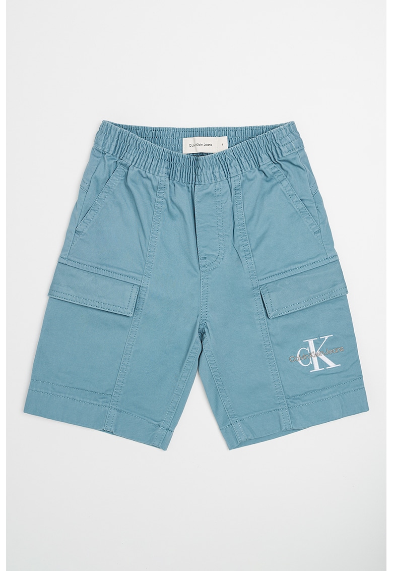 Карго бермуди с лого - Прашно синьо CALVIN KLEIN