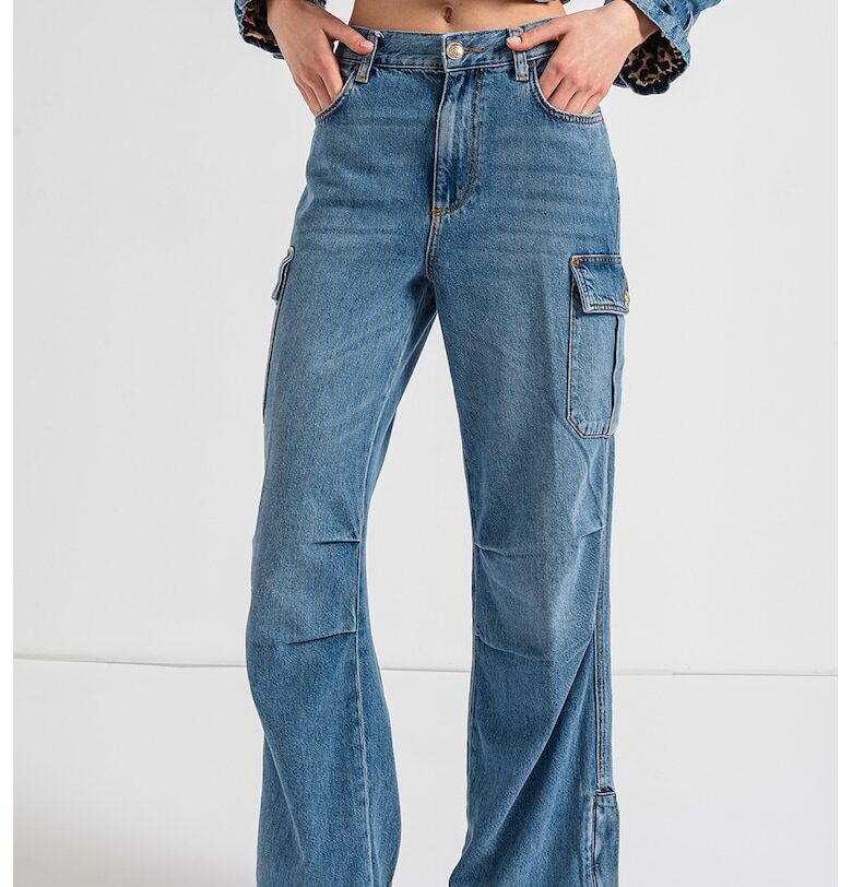 Карго дънки с цепки на маншетите - Син Liu Jo