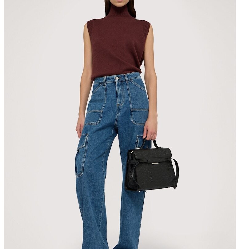 Карго дънки с широк крачол - Син Trussardi