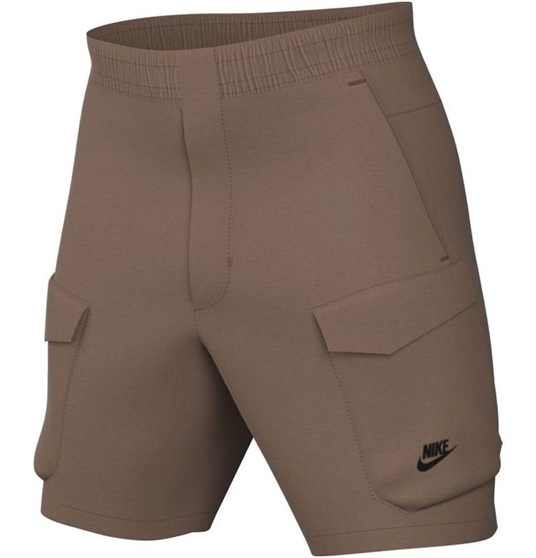 Карго къс панталон с еластична талия - Кафяв Nike