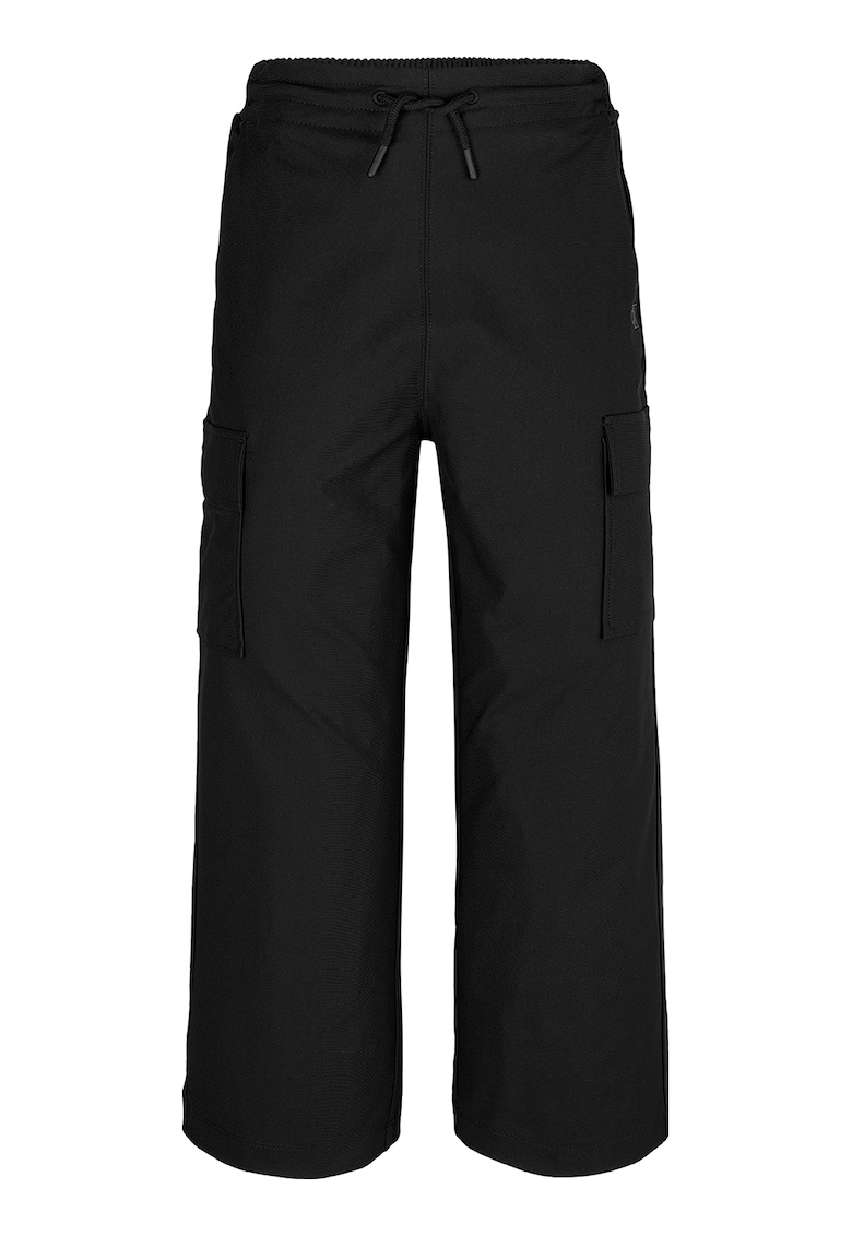 Карго панталон с широк крачол и връзка - Черен CALVIN KLEIN