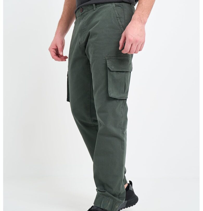 Карго панталон със средновисока талия - Тъмнозелен Timeout