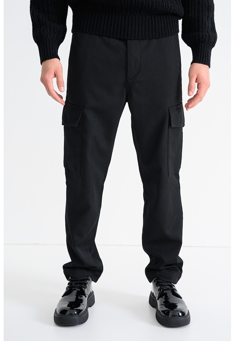 Карго панталонSisla с вълна - Черен BOSS
