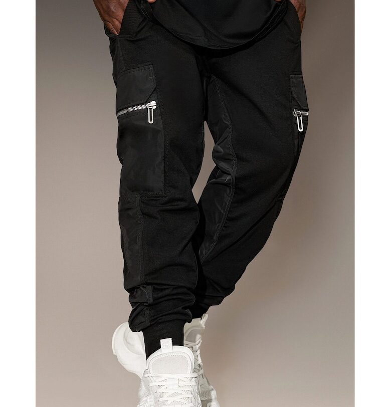 Карго панталони Произведено от Society - P15934 - Черен Made By Society