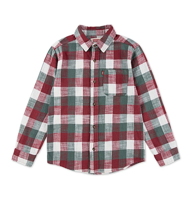 Карирана риза - Бял/Тъмночервен/Папратово зелено Levis