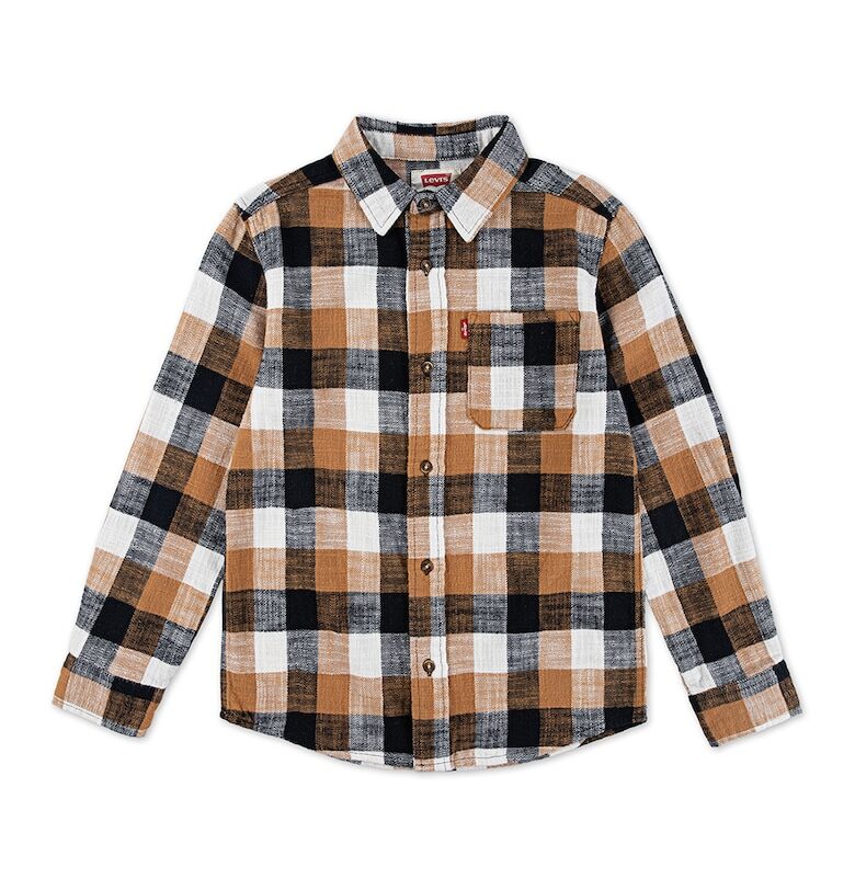 Карирана риза - Бял/Черен/Светлокафяв Levis