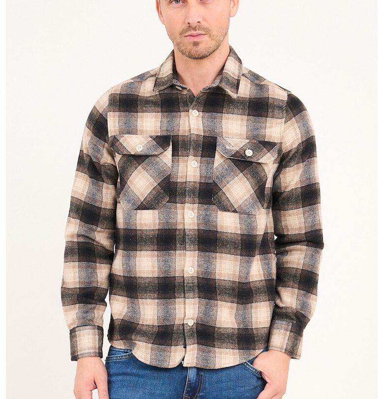 Карирана риза с джобове с капаче - Тъмнокафяв/Бежов Lee Cooper