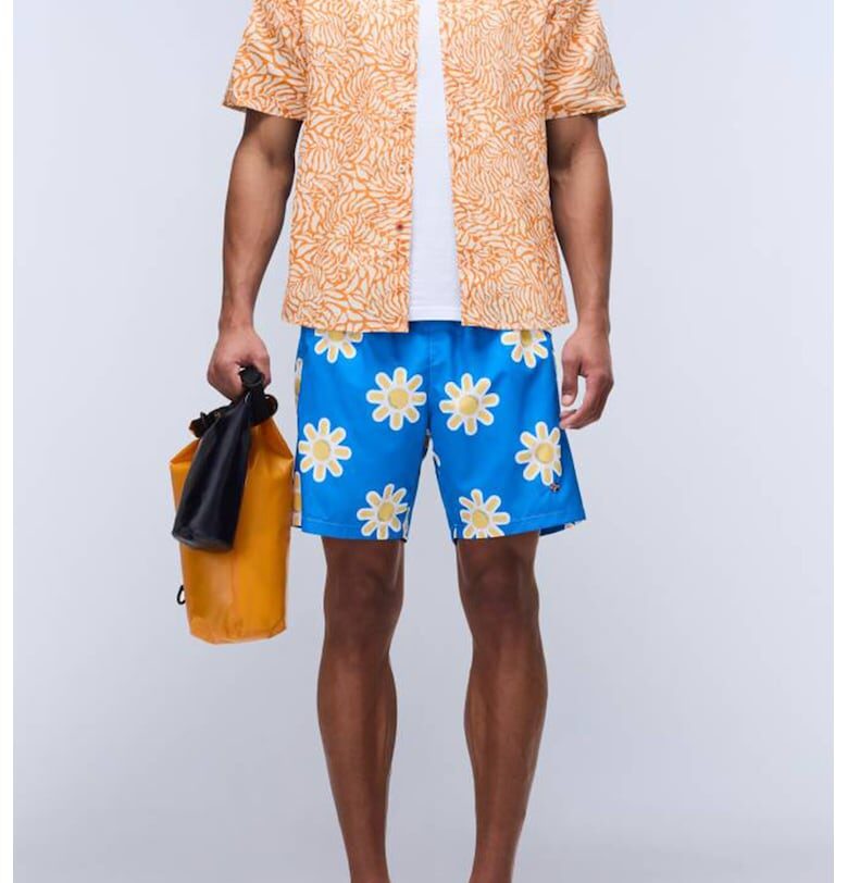 Карирана риза с къси ръкави - Бял/Син Napapijri