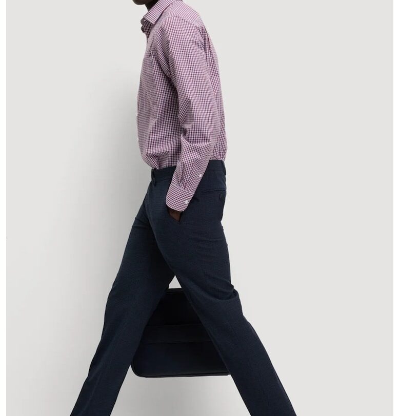 Карирана риза с памук - Червен/Бял Marks  Spencer