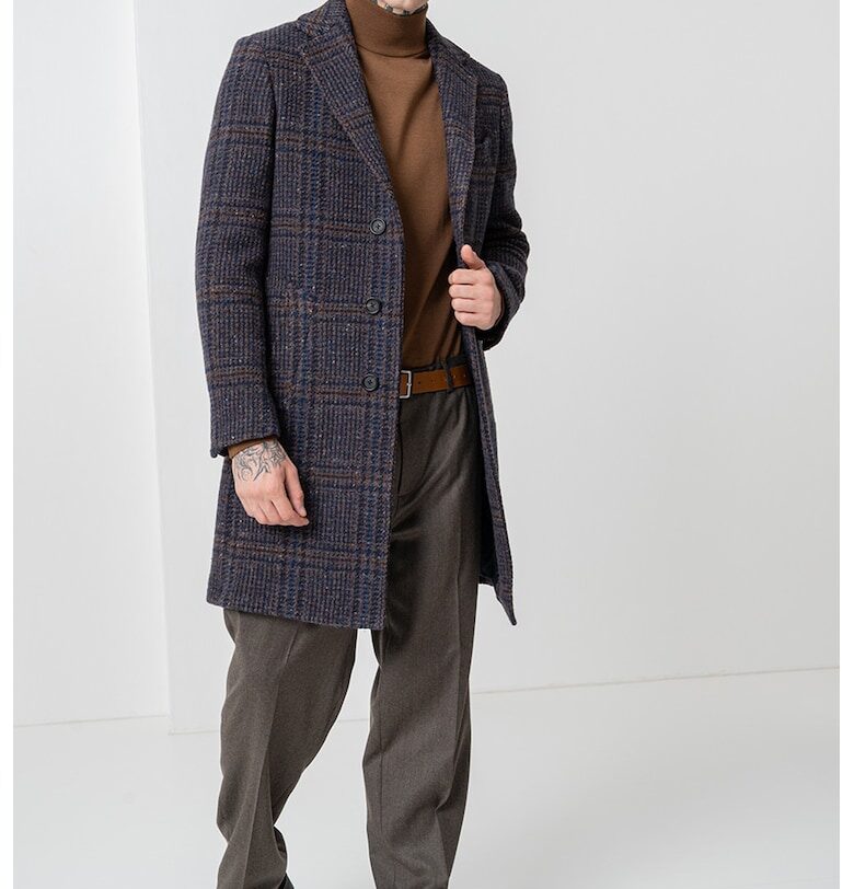 Карирано вълнено палто - Многоцветен Pal Zileri