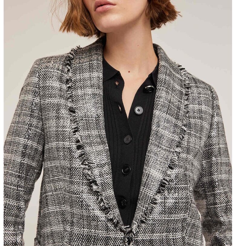 Карирано сако - Черен/Мръснобял Motivi