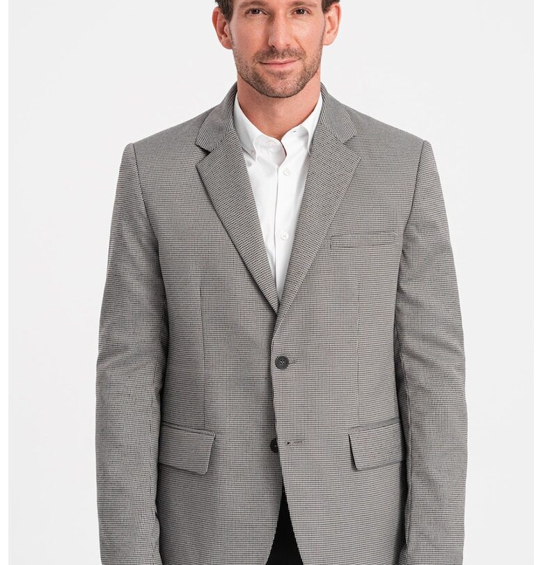 Карирано сако - Черен/Мръснобял OMBRE