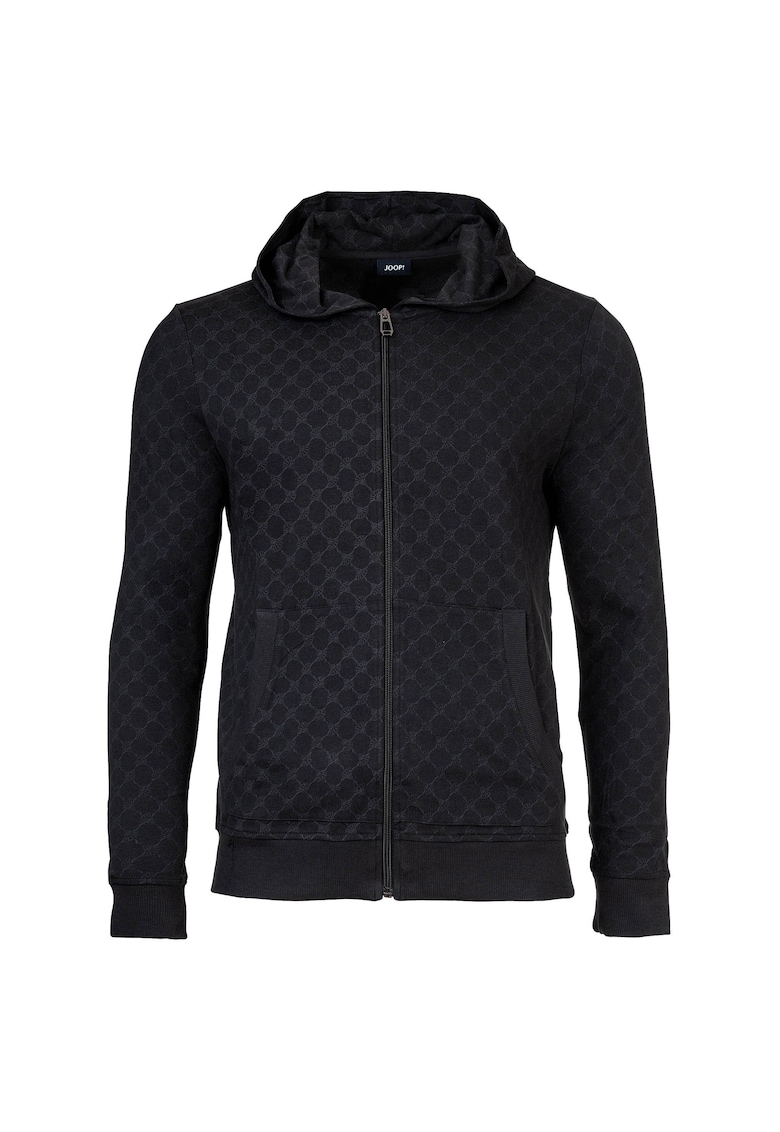 Карирано худи с цип - Черен Joop