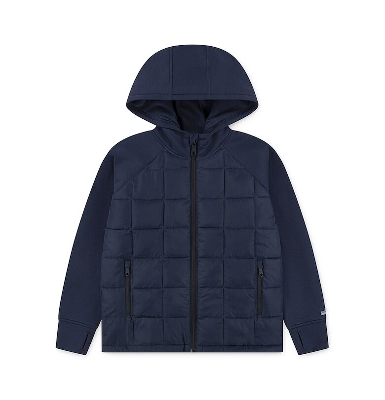 Карирано яке с цепки за палците - Тъмносин Abercrombie  Fitch