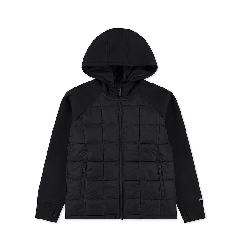 Карирано яке с цепки за палците - Черен Abercrombie  Fitch